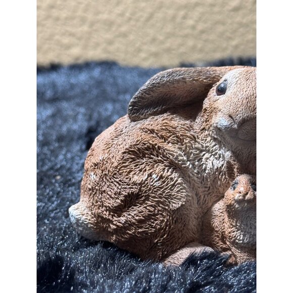 Vintage United Design Ceramic Rabbit Figurine Baby Bunnies Collectible Easter - Picture 3 of 6